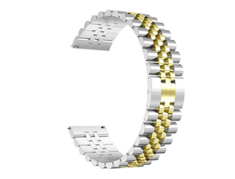 Correa de acero inoxidable 22mm para Huawei Watch GT 2 Pro - plata/oro