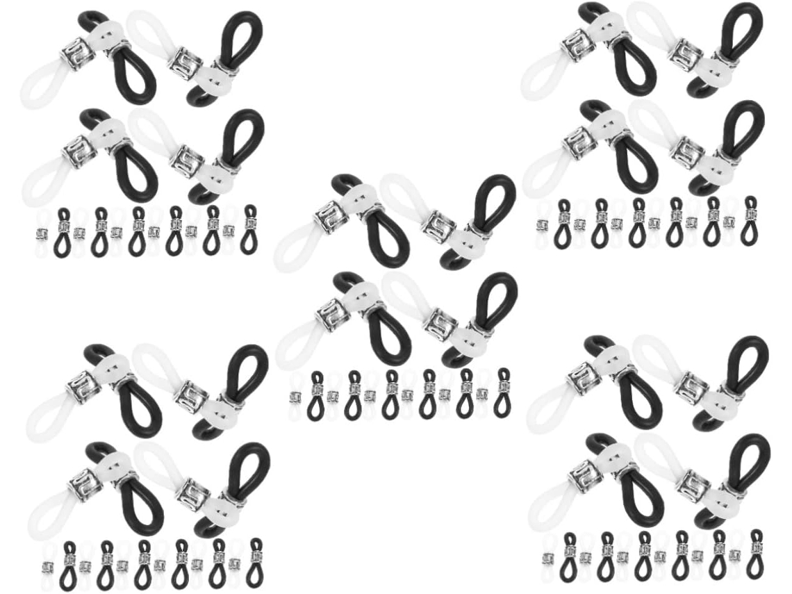 Nuobesty 100 Puntas De Silicona Antideslizantes Para Accesorios De Cadenas De Gafas