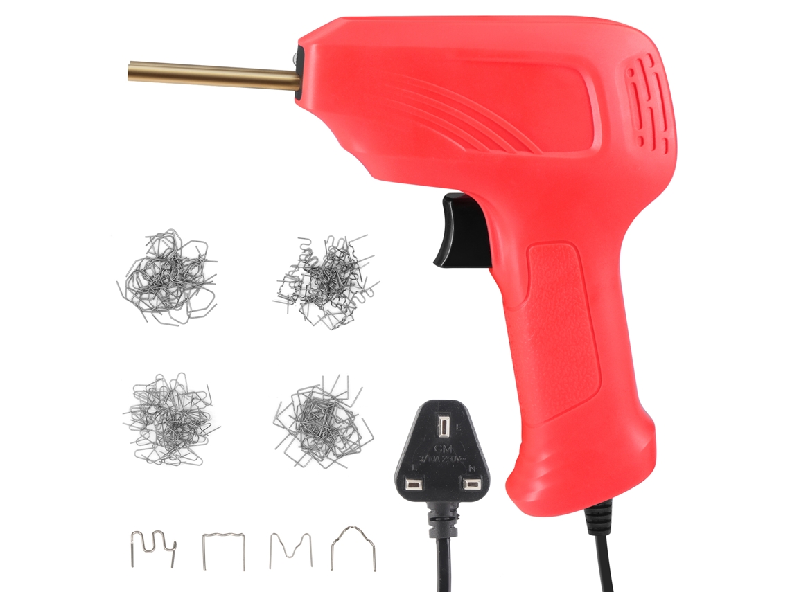 Máquina De Soldadura De Plástico Con Pistola De Calor, Kit De Herramientas Para Reparación De Automóviles Con 200 Abrazaderas Calientes.