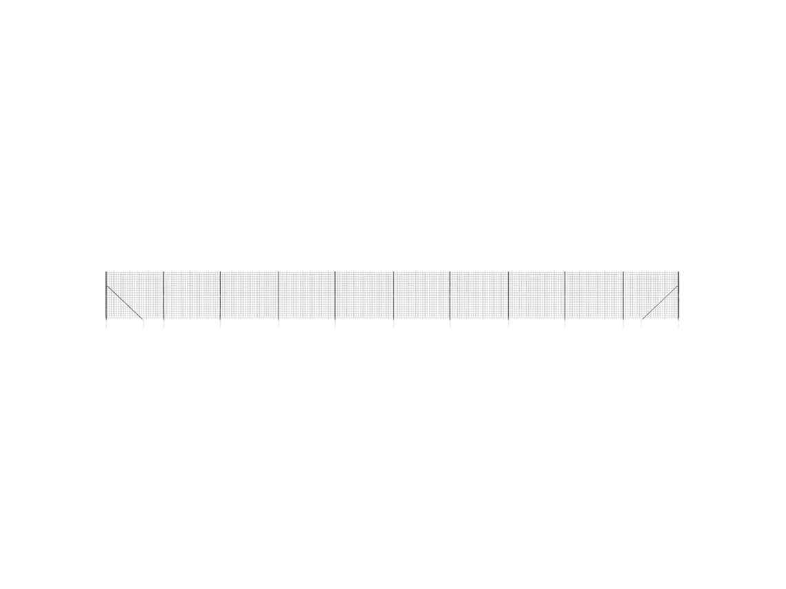 Cerca De Malla Metálica VIDAXL Antracita Acero (1,6x25m)