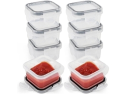 Envases Pequeños Reutilizables Para Aderezos De Ensalada Con Tapa Hermética, Ideales Para Aperitivos, Picnics Y Viajes.
