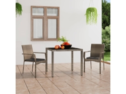 Sillas de jardín DKD Home Decor de 2 piezas con cojines, mimbre gris