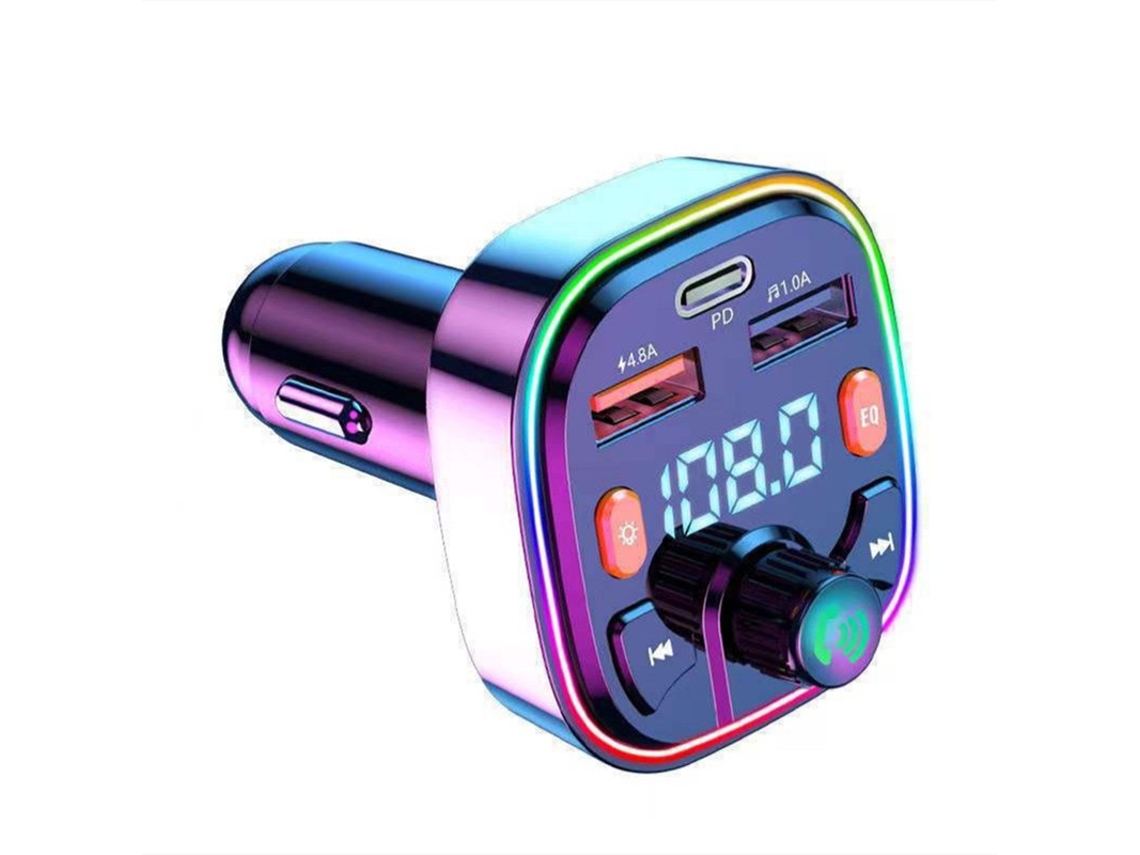 Transmisor de FM YIZHOOD Q5 4.8A Bluetooth 5.0 Manos Libres 2 USB negro