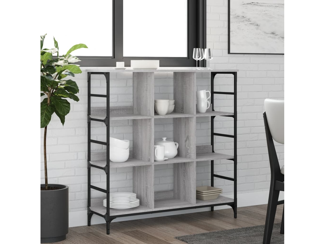 Aparador De Madera De Ingeniería Gris Sonoma 102x32x103,5 Cm