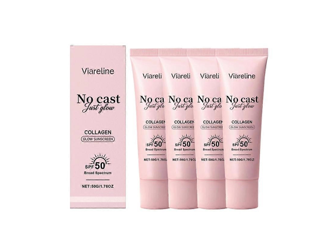 Protetor Solar Facial Colágeno 1-5x No Cast Just Glow Fps 50 | Fórmula Leve, Não Pegajosa E Hidratante