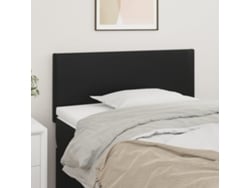 Cabecero De Cuero Sintético Negro 80x5x78/88 Cm