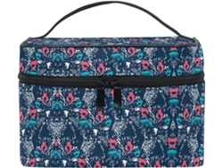 Neceser Cuero Con Cremallera Portátil Organizador Estampado