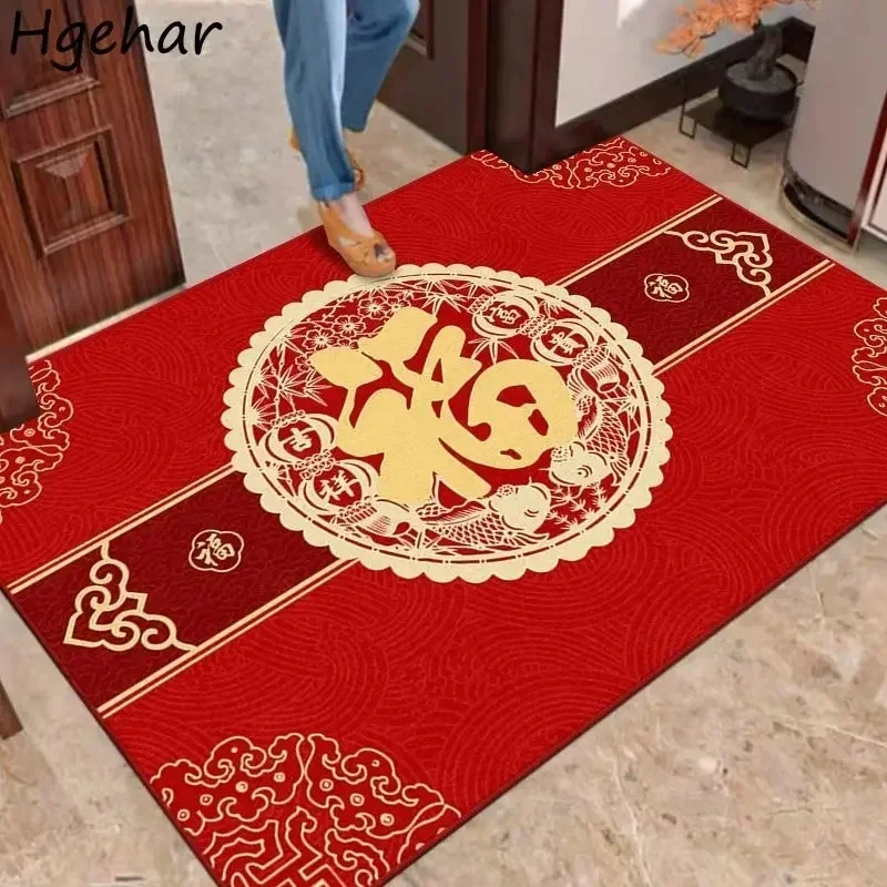 (estilo 8 60x90cm) Alfombra Decorativa De Año Nuevo Chino Con Palabras Auspiciosas Impresas