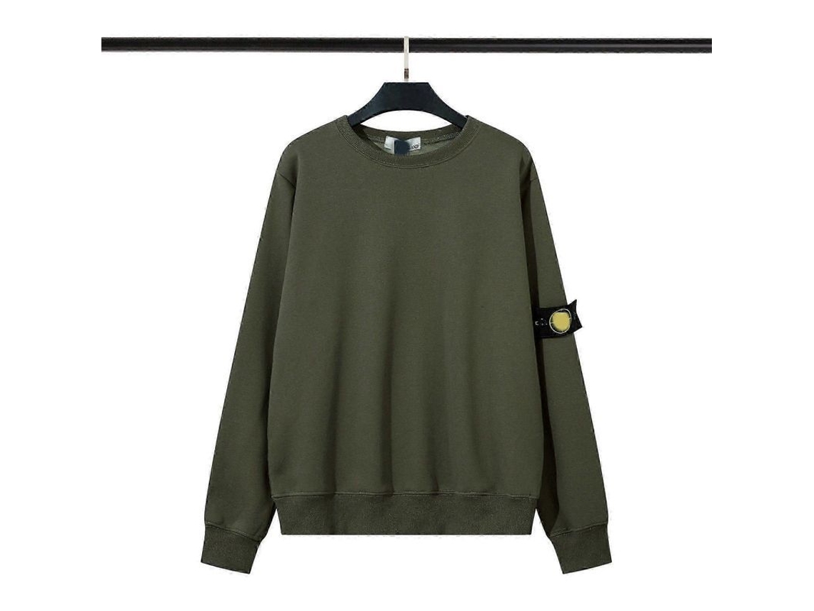 Jersey Unisex De Manga Larga Y Cuello Redondo En Color Liso Con Insignia Para Parejas Adultas.