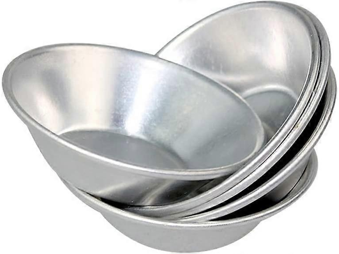 Omni-molde De Tarta De Huevo Y Pudin Para Pasteles Gruesos Herramientas Diy 20 Piezas De Aluminio 7,2*2cm Plata