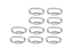 10pcs Engranaje Rápido M5 Acero Inoxidable Cadena Resistente Extensión Tuerca Cierre D Candado Carabina