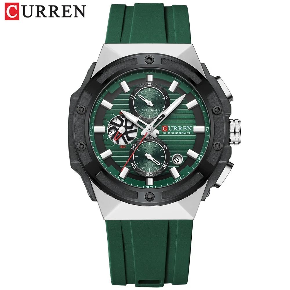 (verde) Reloj Deportivo Con Cronógrafo De Esfera Grande Para Hombre, Reloj Militar, Reloj De Pulsera Para Hombre.