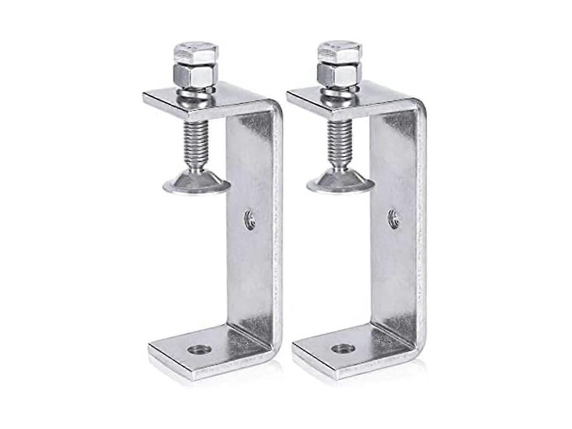 Abrazadera de metal resistente, abrazadera en C para madera, apertura de 120 mm de ancho, 2 unidades