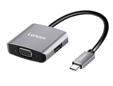 Adaptador LENOVO F1-C02 Tipo-C a HDMI VGA para Huawei Mate40/P50 S20