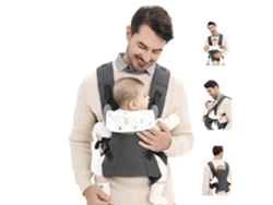 Portabebés Multifuncional Y Cómodo Para Bebés De 0 A 24 Meses Czhhmart Gris Claro