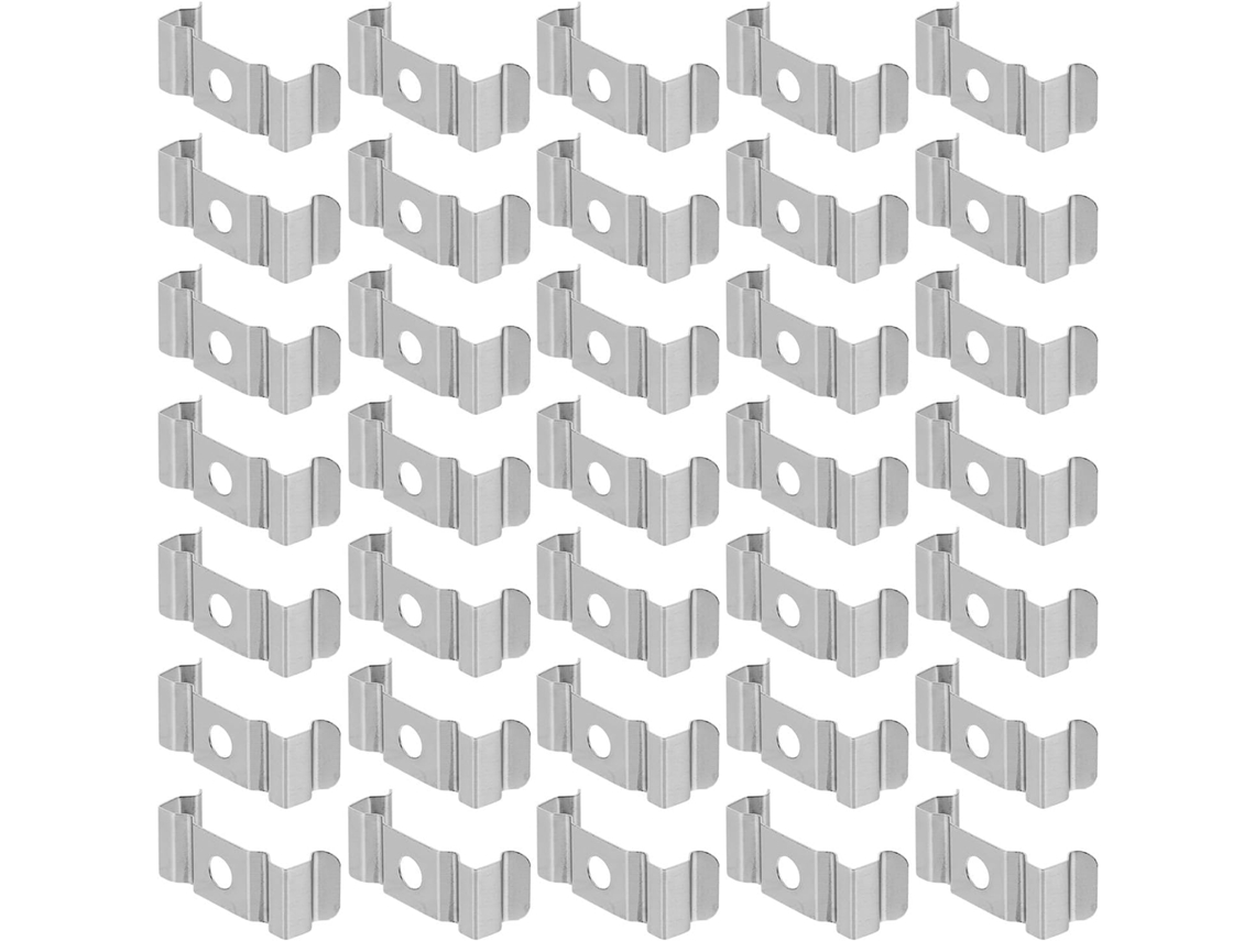 100 Clips Acero Al Manganeso U Fijación Tubos Led T5,
