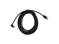 Cable USB-C virtual Gokoco de varios metros de longitud para transferencia de datos y carga de teléfonos móviles, con conector acodado.