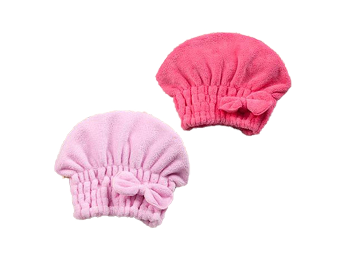 Juego de toallas Kofihety bandana para el pelo lazo rosa - 2 piezas (20x20x6 cm)