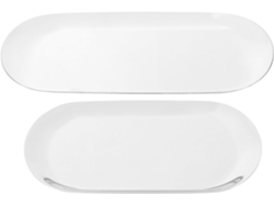 Bandeja Joyas Resistente Bordes Lisos Elegante Diseño Ovalado Acero Inoxidable 2 Piezas Guardar Exhibición