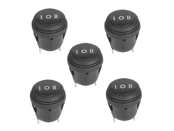 5 Interruptores Basculantes Redondos De 3 Posiciones On/off/on, 3 Pines, 10a/125v, 6a/250v Para Automóviles Y Barcos.