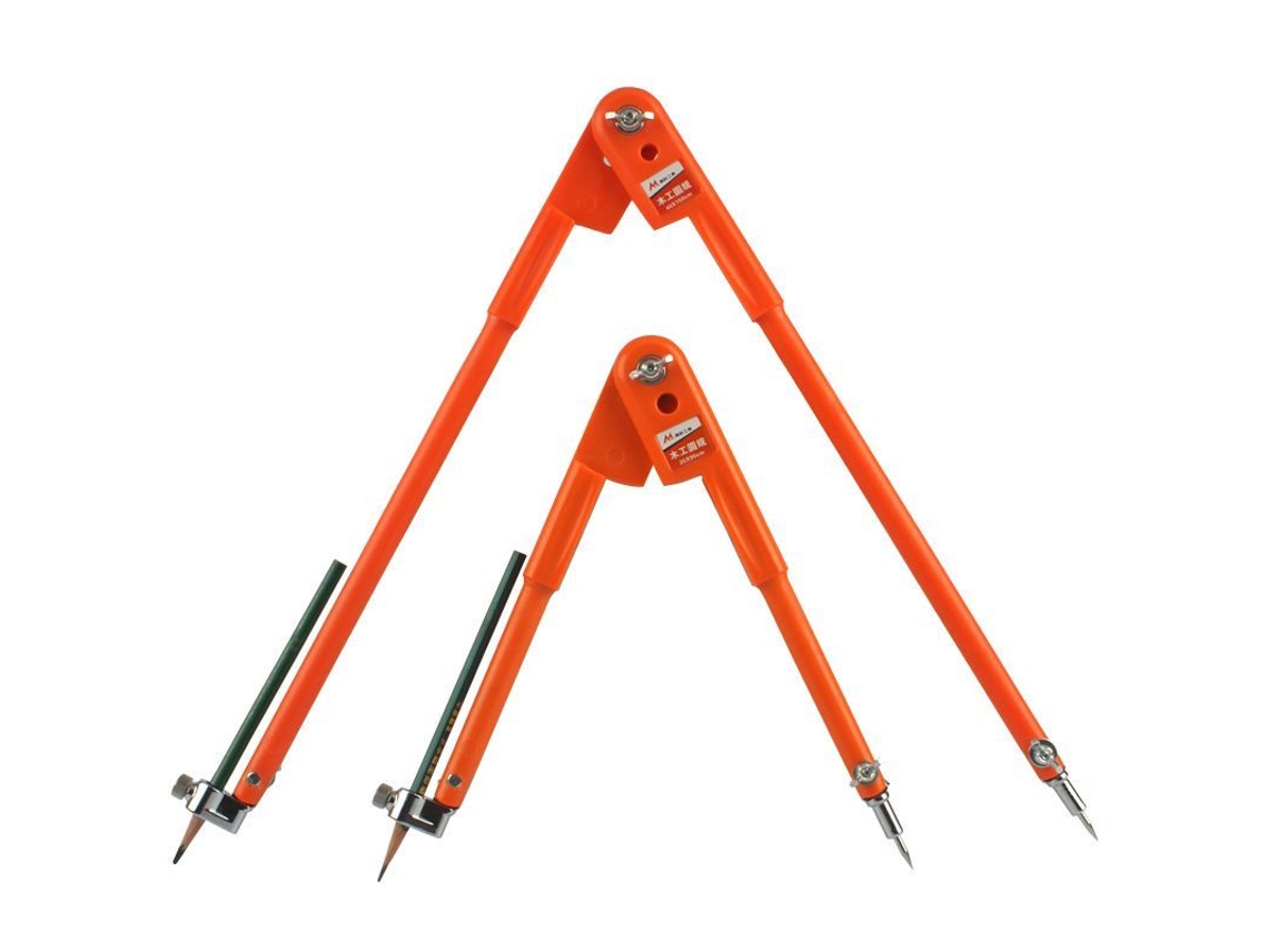 2026-36647-compases De Lápiz Precisos De Gran Diámetro Naranja 90cm+150cm Para Carpintería