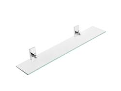 Estante de baño de vidrio con herrajes cromados PRIMEMATIK.COM