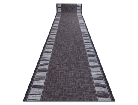 Alfombras de Pasillo Antideslizante DYWANY LUSZCZOW (67 x 1050 cm - Poliamida - Gris)