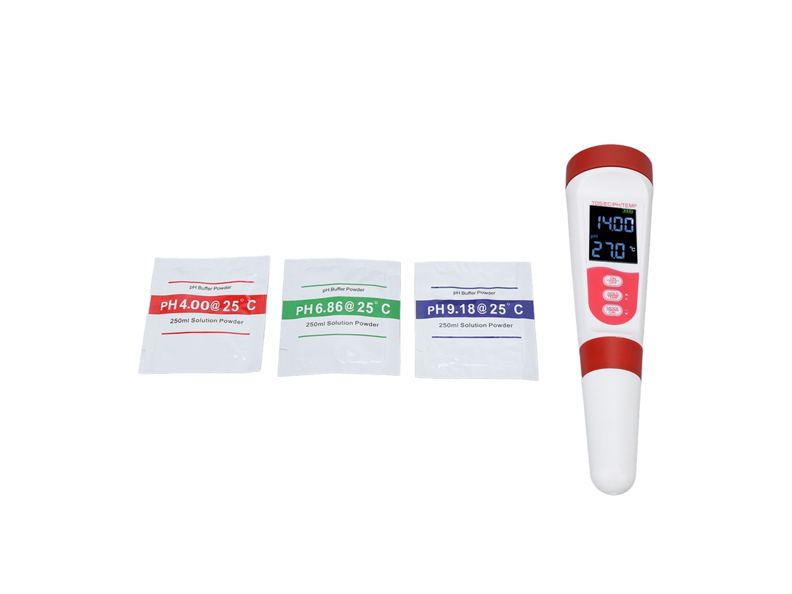Medidor De Calidad Del Agua 4 En 1: Ph, Tds, Ec, Temp Para Piscinas, Agua Potable, Acuarios E Hidroponía.