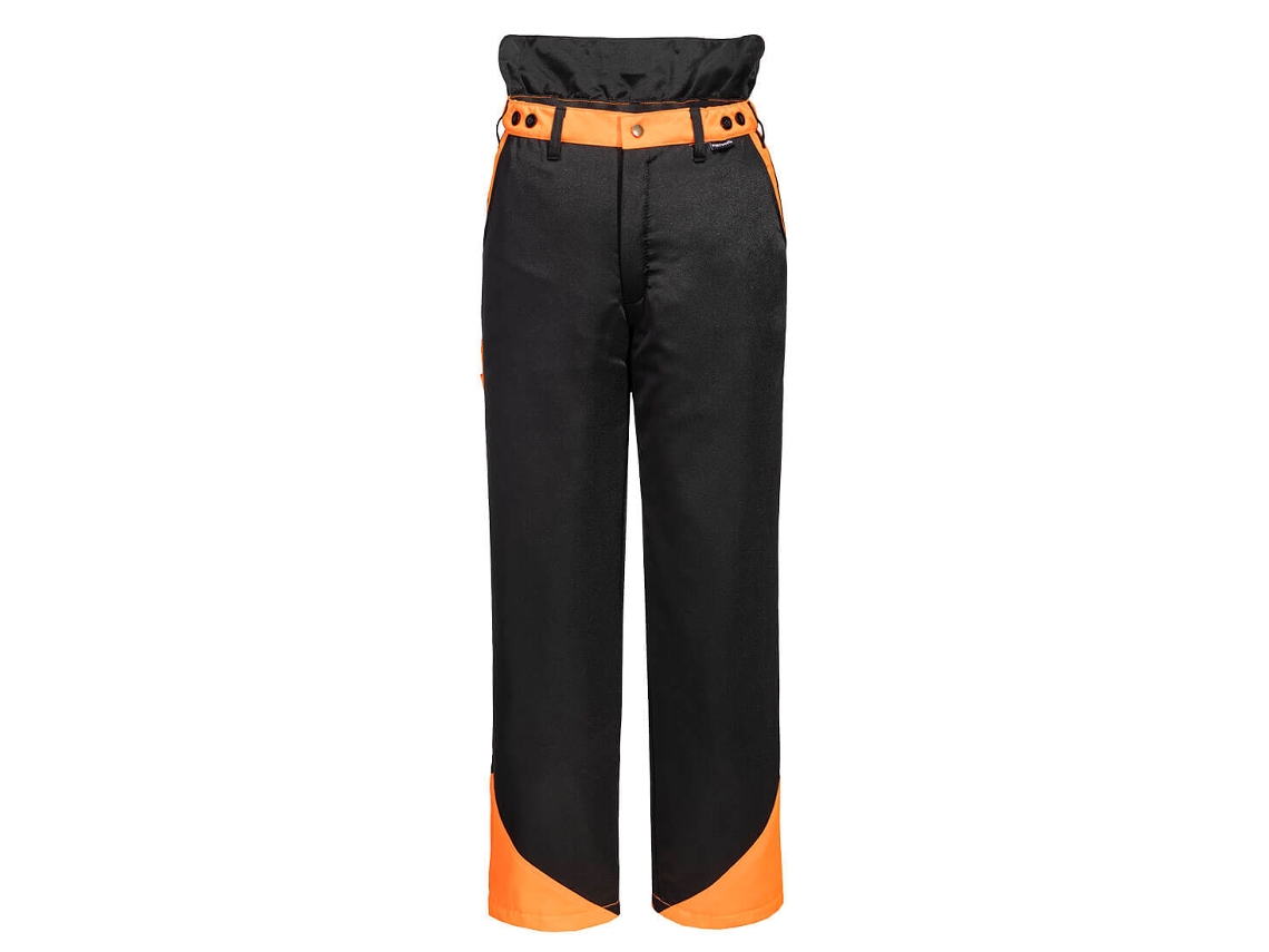 Pantalones Portwest Oak Protección y comodidad en el sector forestal / Negro / L