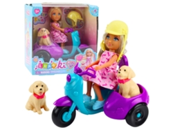 Mini muñeca Ankiki en un patinete para perros de tres ruedas B.active