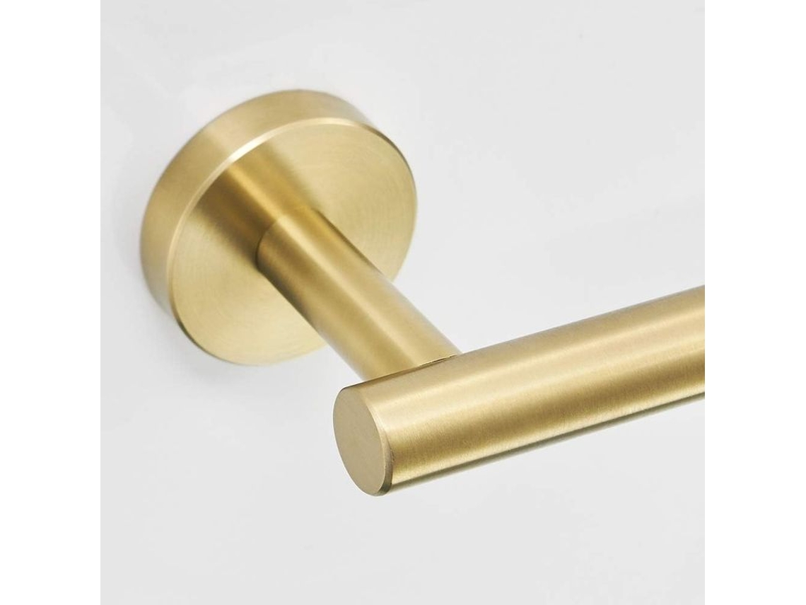 Soporte De Papel Higiénico De Acero Inoxidable Dorado Para Montaje En Pared, Ideal Para Baño Y Cocina.