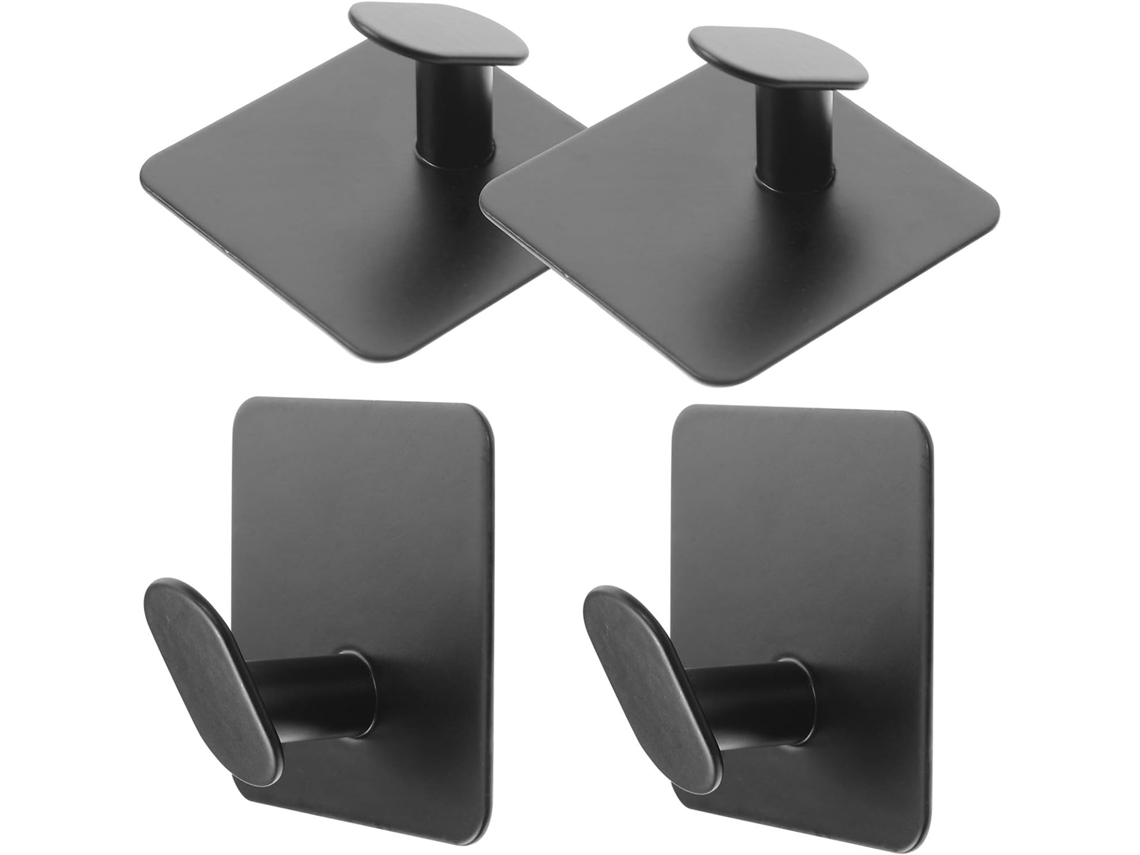 Juego de 4 soportes autoadhesivos de acero inoxidable para baño CHABERLU