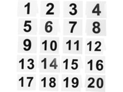 Juego De 20 Números De Mesa Acrílicos De Doble Cara De 5,5 X 6 Pulgadas.