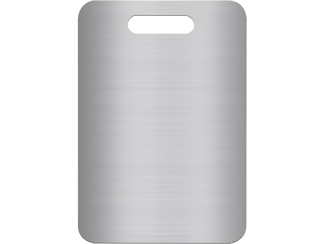 Tabla De Cortar - Acero Inoxidable 304 - Doble Cara - Libre De Bpa - 34 X 23 Cm