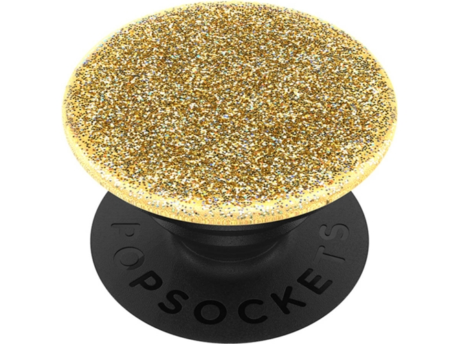 Popsockets Popgrip Soporte y agarre para tabletas con un top intercambiable glitter gold adhesivo oro smartphone diseño purpurina dorado