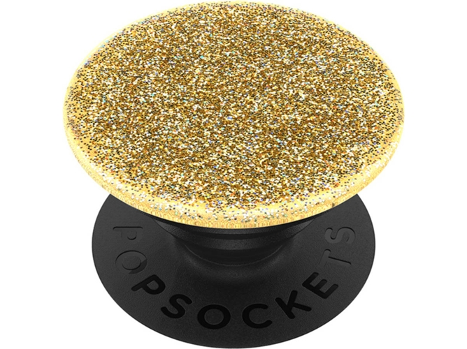 Popsockets Popgrip Soporte y agarre para tabletas con un top intercambiable glitter gold adhesivo oro smartphone diseño purpurina dorado