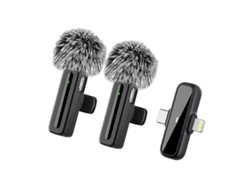Micrófonos Lavalier Inalámbricos SE80, para iPhone y Android Hexinyigjly (2 Unidades)