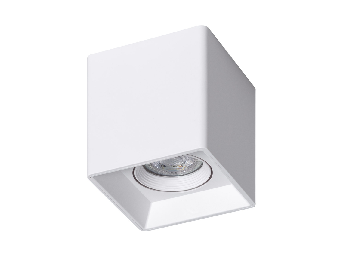 Aplique de Techo Cuadrado Blanco con Bombilla GU10 Space