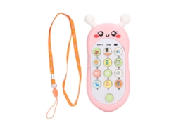 Ats-juguete Teléfono Bebé Abeja Multifunción Con Música Para Dormir Y Educación Temprana Rosa Con Cordón Batería Incluida