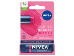 Nivea Bálsamo Labial Hidratante Multifunción 3en1 Rosa, 4.8g