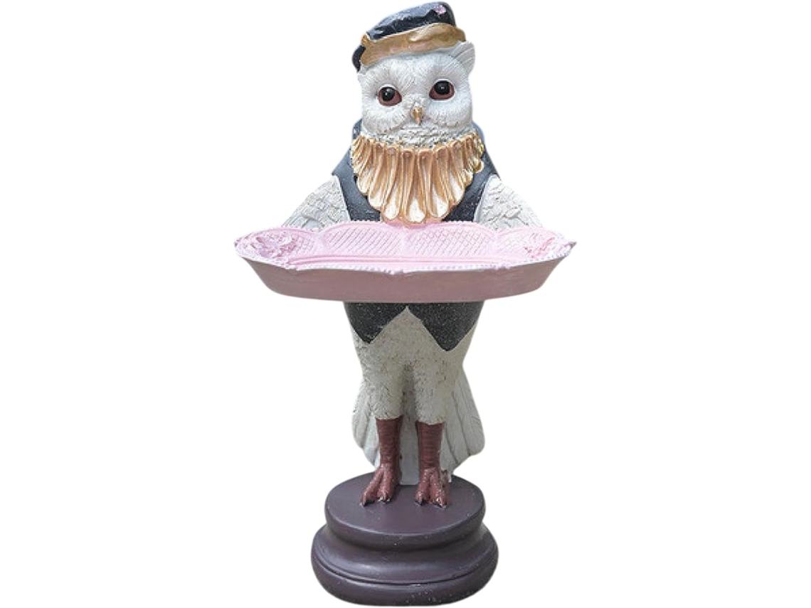 Bol Para Llaves Con Forma De Búho - Escultura De Animal Con Bandeja, Figura De Búho | Joyero
