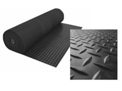 Suelo Goma - Estrias Negro - 1mm - 100x250cm - Composición 100% PVC - Suelo Caucho - Suelo PVC - Suelo Protector