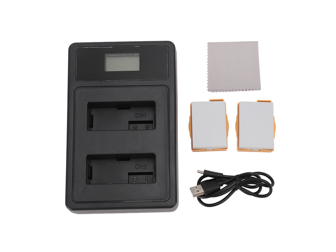 Batería De Cámara De 1900 Mah Con Cargador Usb Para T3i, T2i, T4i, T5i, 600d, 550d, 650d, 700d Y Kiss X6.