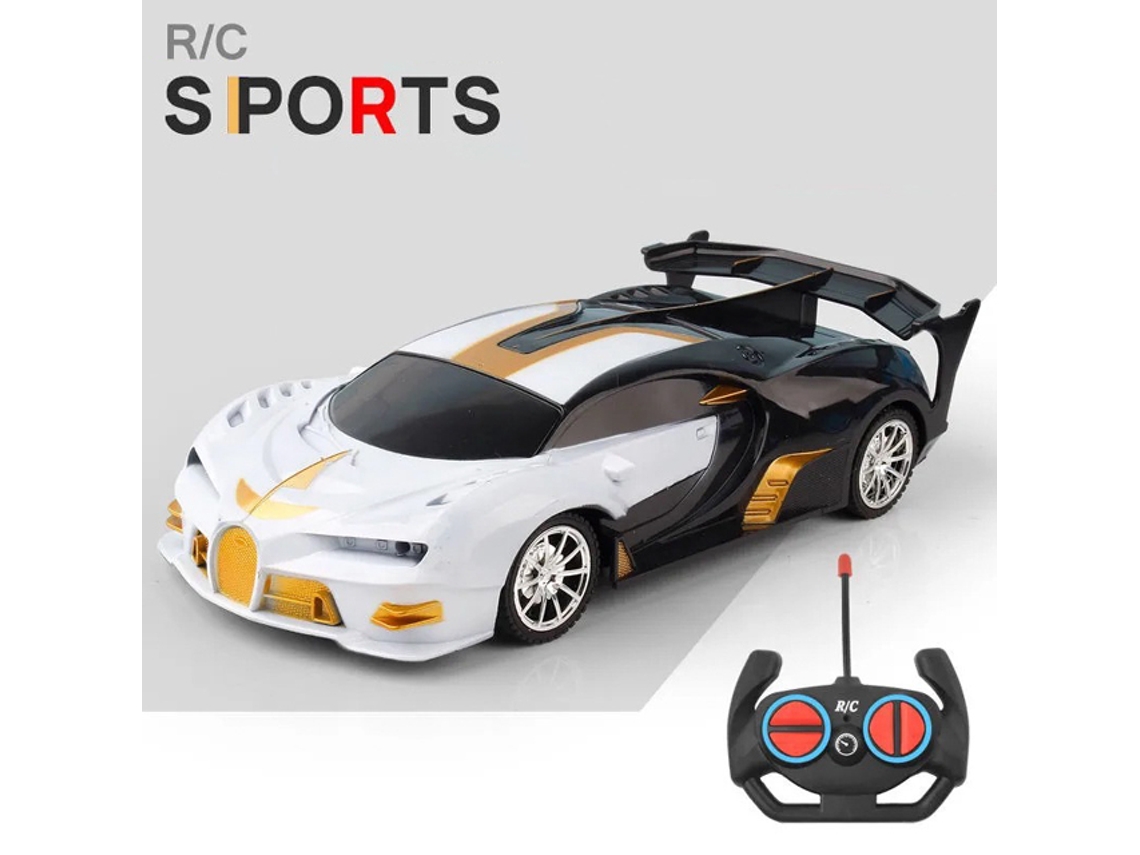 Coche RC 1/18 con luz LED, control remoto de 2,4 G, vehículo deportivo de alta velocidad para niños y niñas, Aeuzwr