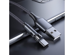 Cable De Datos Magnético (rotación De 540 Grados, 3 En 1 Compatible Con Apple, Android, Type-c)