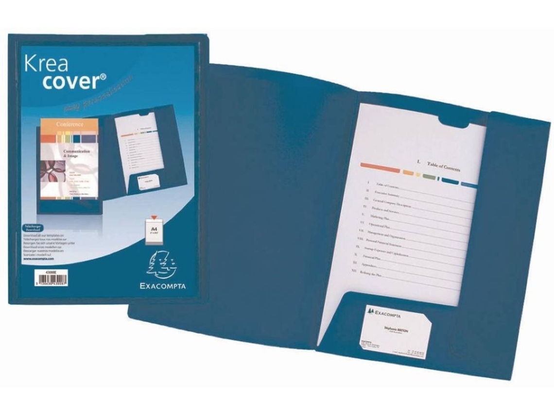 Libro de presentación EXACOMPTA Kreacover® A4 en polipropileno (100 Hojas - Blanco)