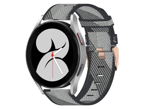 Correa de reloj inteligente para Samsung Galaxy Watch 4, correa de nailon de 40 mm y 20 mm (gris)