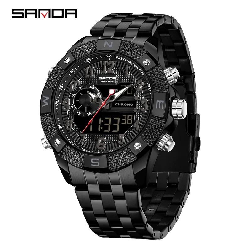 Reloj De Cuarzo De Alta Gama Para Hombre, Resistente Al Agua Y Apto Para Uso Deportivo, De Acero Inoxidable.