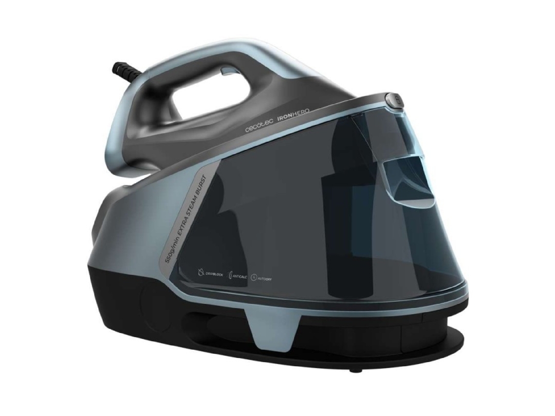 Cecotec Centro De Planchado Ironhero Horizontal H-2800 Professional Station. 2800w, Vapor 150g/m, Golpe 550g/m, Suela Cerámica