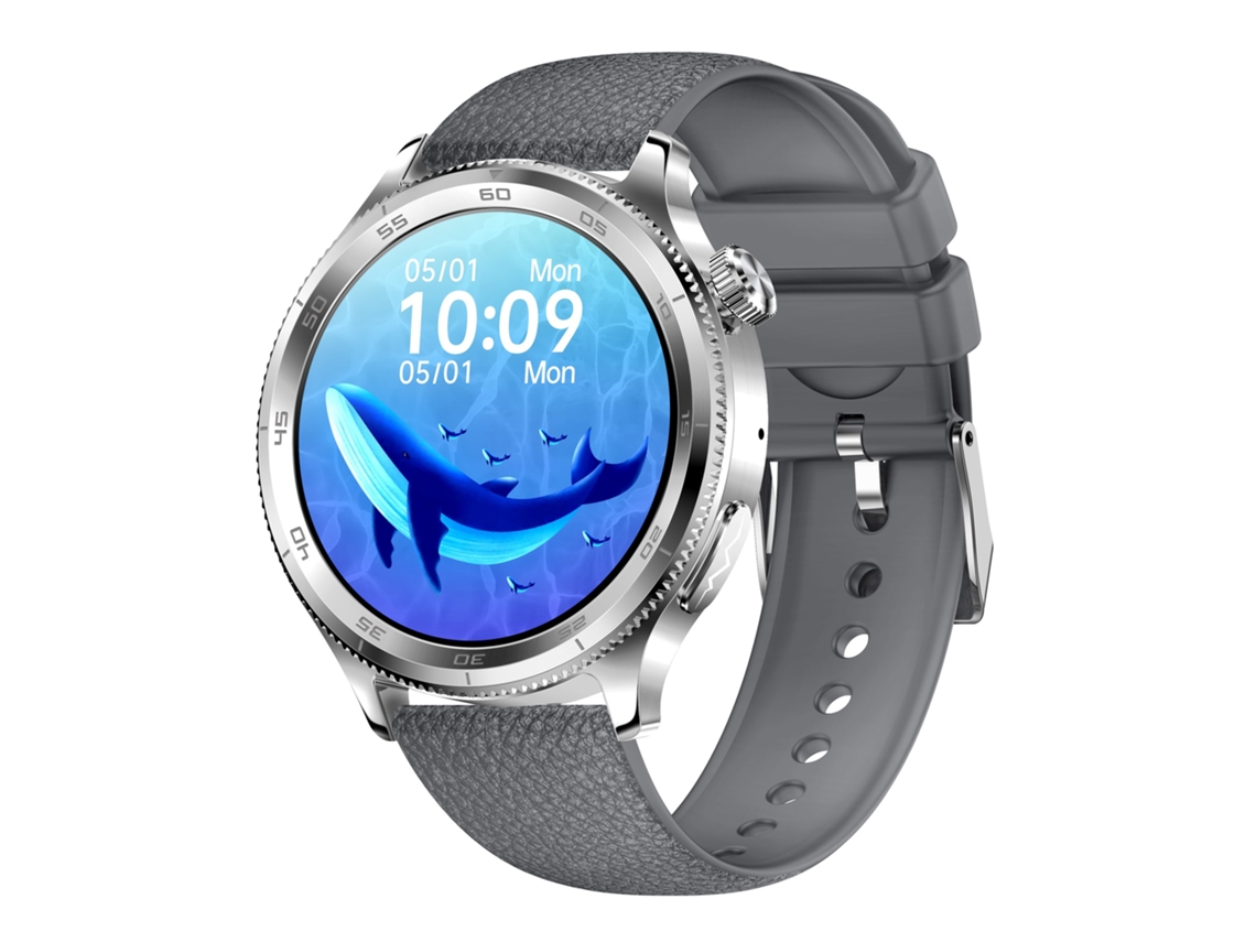Reloj inteligente MDUG con monitorización de frecuencia cardíaca, sueño, glucosa y microexamen físico (Silver Glue)